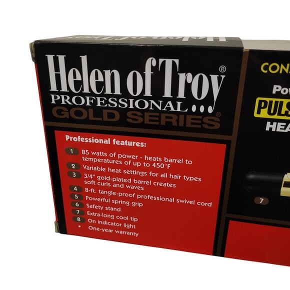 Helen Of Troy 3/4" Gold Plated Curling Iron Professional Series High Heat NEW - Picture 5 of 7